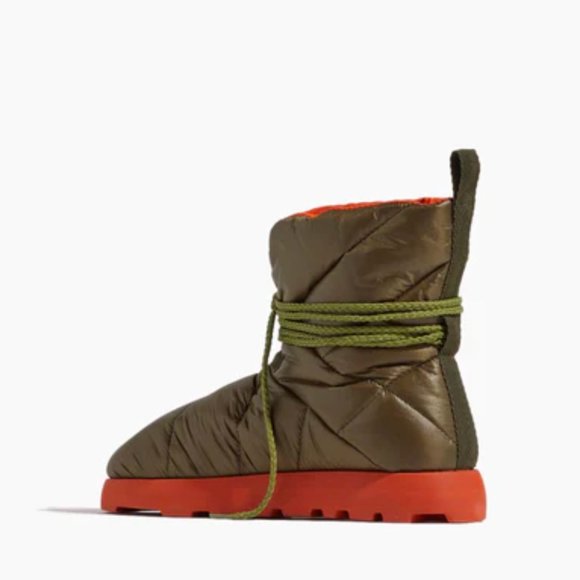 Piumestudio | Laccio Pillow Boots in Military/Orange - Picture 2 of 8